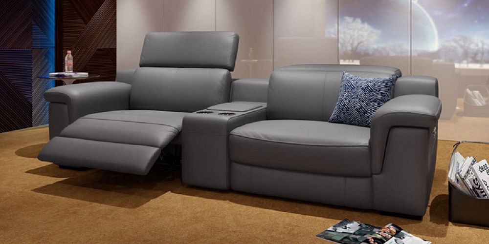Leather Sofa Big Relax with central unit  103.2