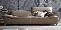 Sofa 3 seater of grey leather