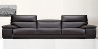 4 Seater Sofa of Black Leather Bestbuy