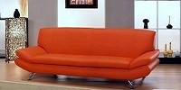 Biancaneve 3 Seater Sofa of Red Leather