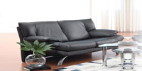 3 Seater Brooklyn of Black Leather