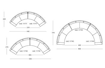 California Corner Sofa Suit : sizes