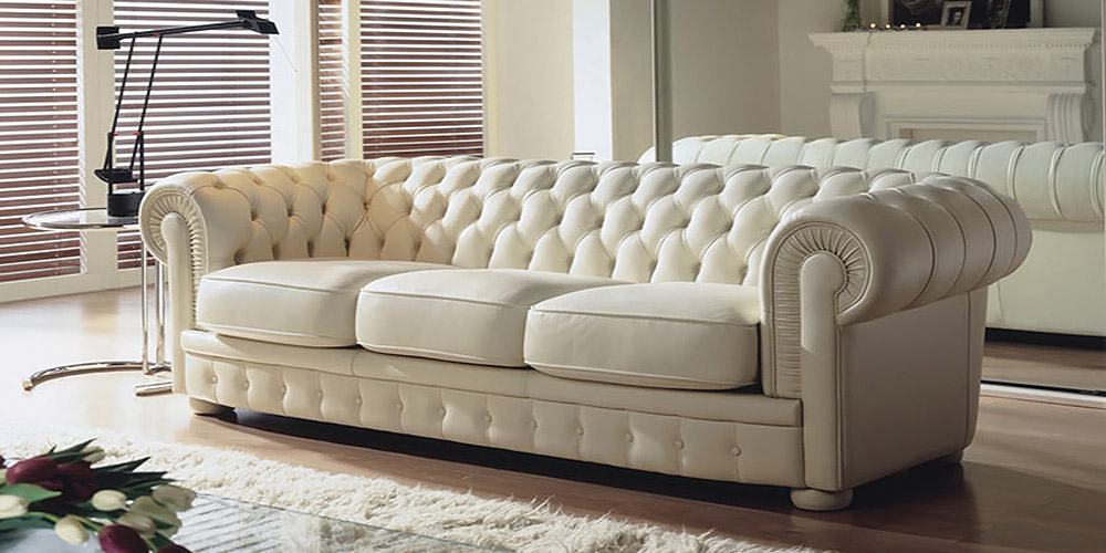 Chesterfield Leather Sofa 3 Seater