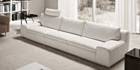Home sofa with steel front base