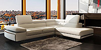 King Standard Corner Suite in White Leather