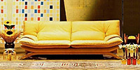 Manhattan 2 Seater Leather Sofa in Sand