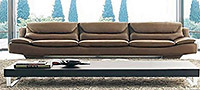 Oscar Senior 4 Seater Leather Sofa